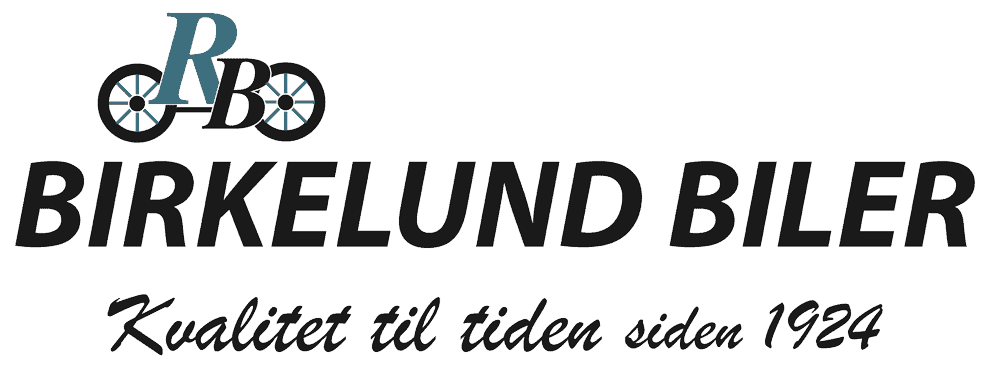 Birkelund Biler logo sort skrift