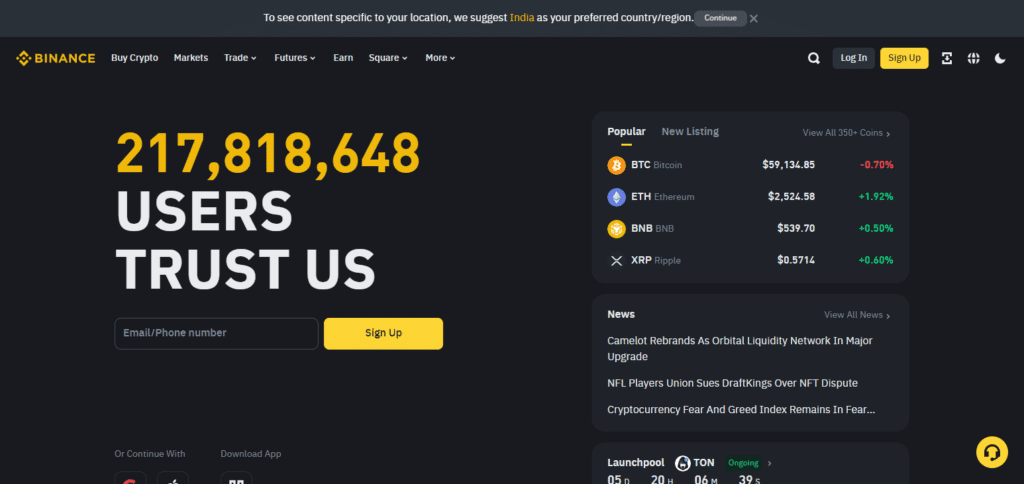 PrimeXBT Alternative Exchanges Binance