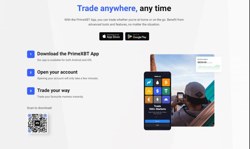 PrimeXBT Exchange Android & IOS Mobile App