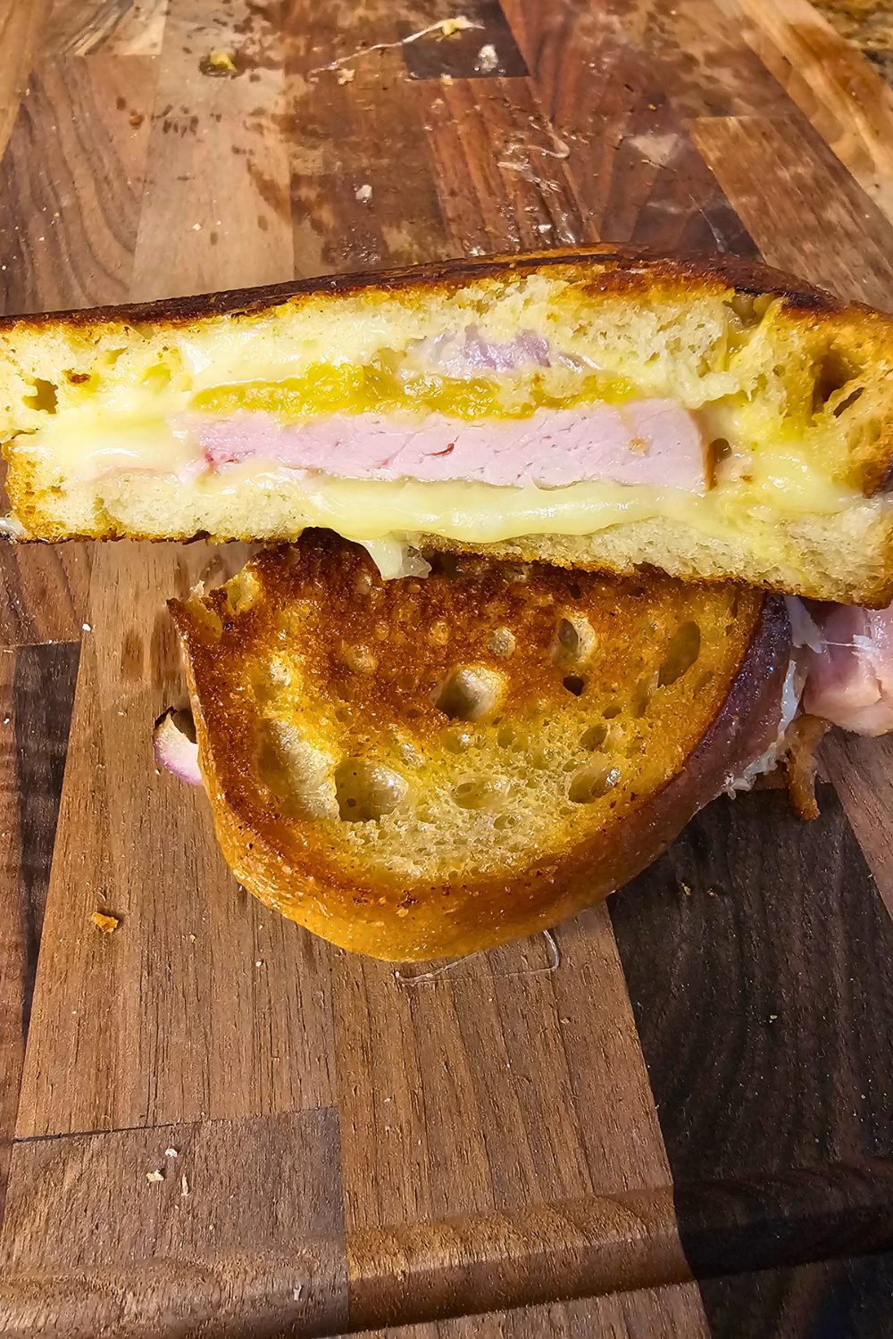 Ham and Pineapple Grilled Cheese Sandwich