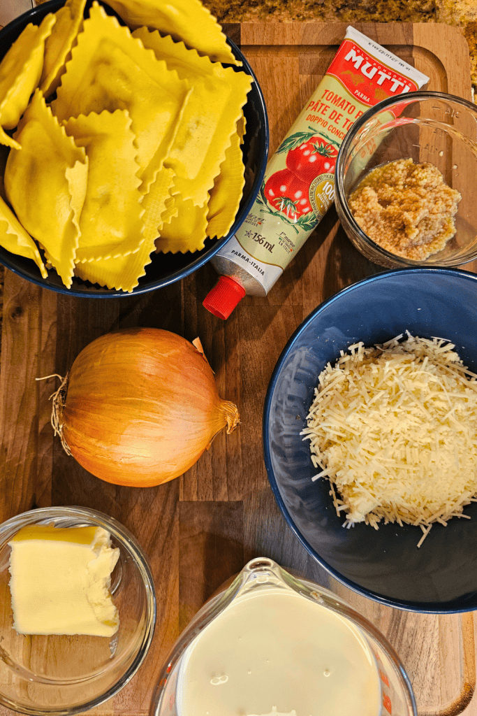 Delicious ravioli with pink sauce and fresh ingredients for a comforting meal.