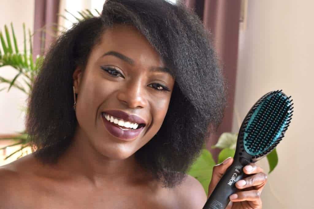 Brosse lissante pour cheveux crépus utilisation