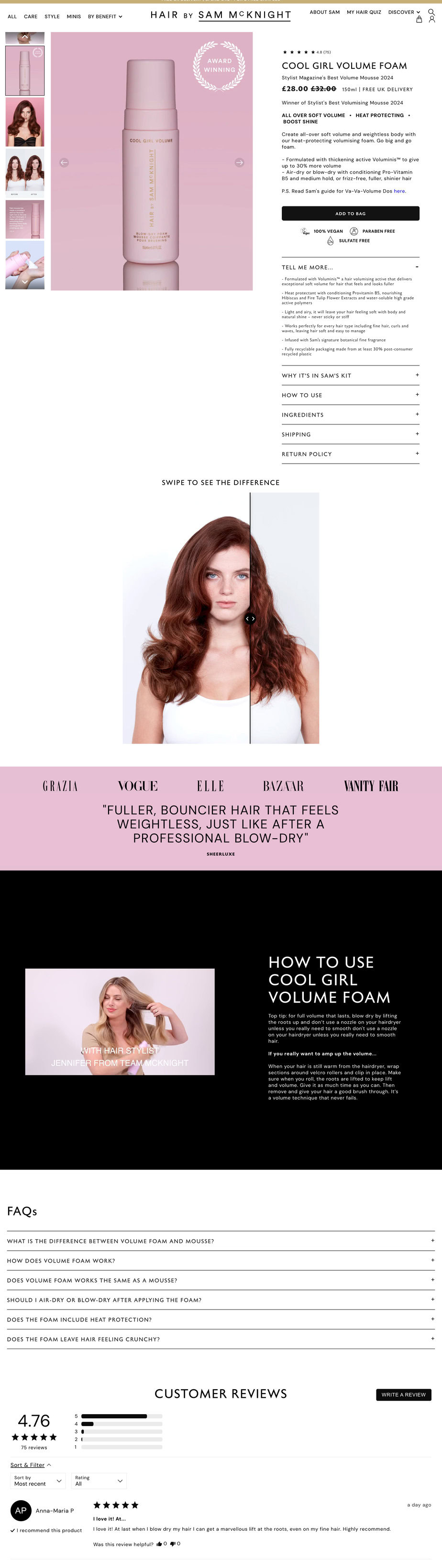 sam mcknight product page