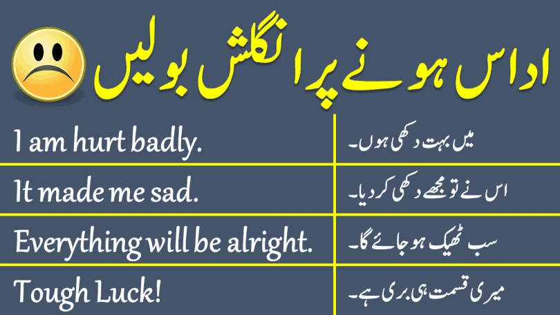 Daily Use Sentences in sadness