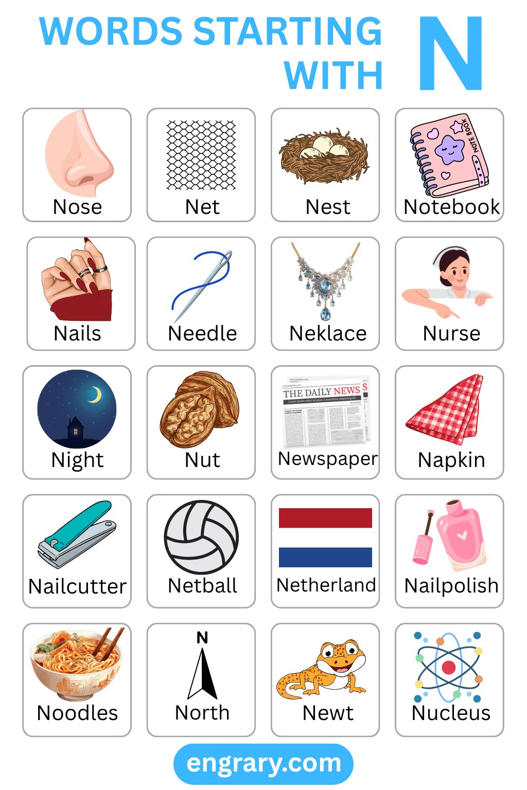 List of words starting with N