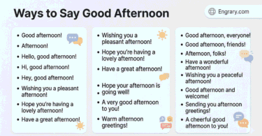 Other ways to say good afternoon in English for different formal casual friendly and professional situations