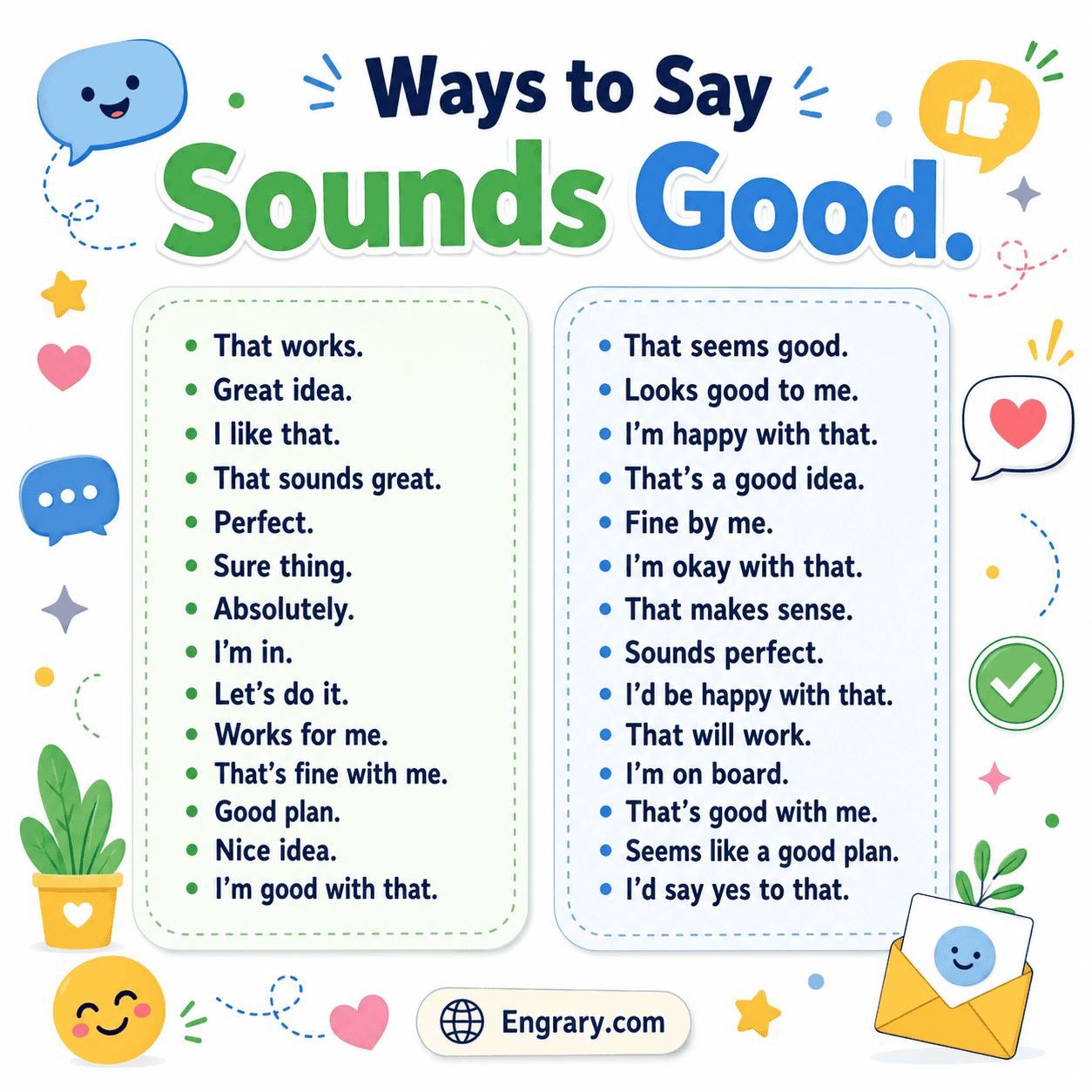 80+ other ways to say sounds good in English for casual friendly formal work and text situations