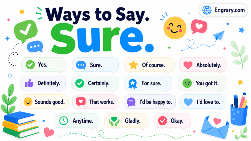 Complete list of other ways to say sure in English with meaning for every situation