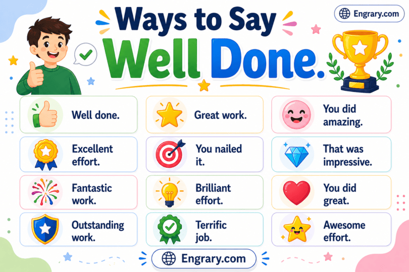Well done synonyms and phrases in English with useful praise words for work, school, effort, progress, and daily conversations.