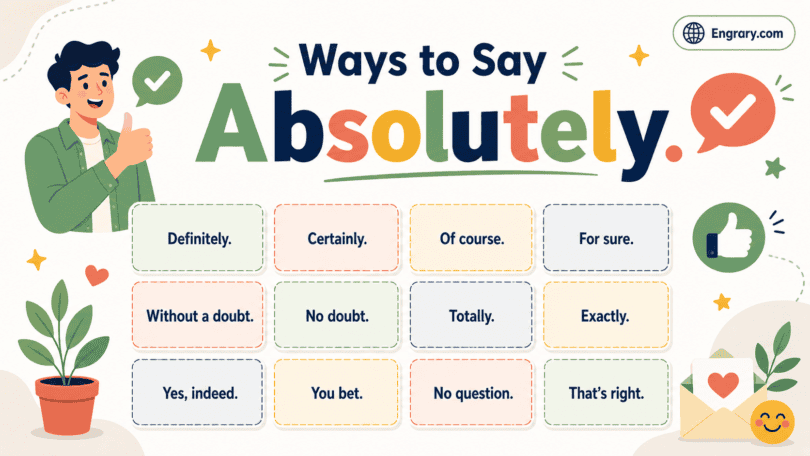Polite and professional ways to say absolutely in English with phrases for work, emails, client replies, and confident agreement.