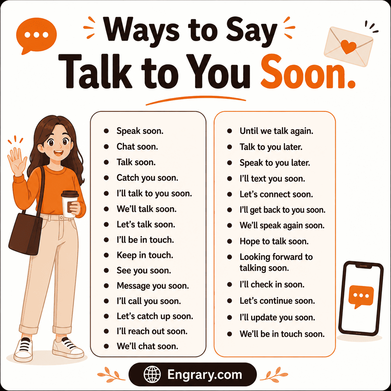64 talk to you soon alternatives in English with phrases for work emails, texts, phone calls, client follow-ups, and friendly conversations.