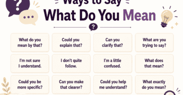 82 what do you mean alternatives in English with polite, professional, casual, and respectful clarification phrases.