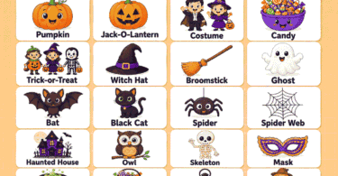 50+ Halloween Words for Kids with Pictures and Meanings