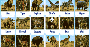 50+ Wild Animals Names for Kids with Pictures and Meanings