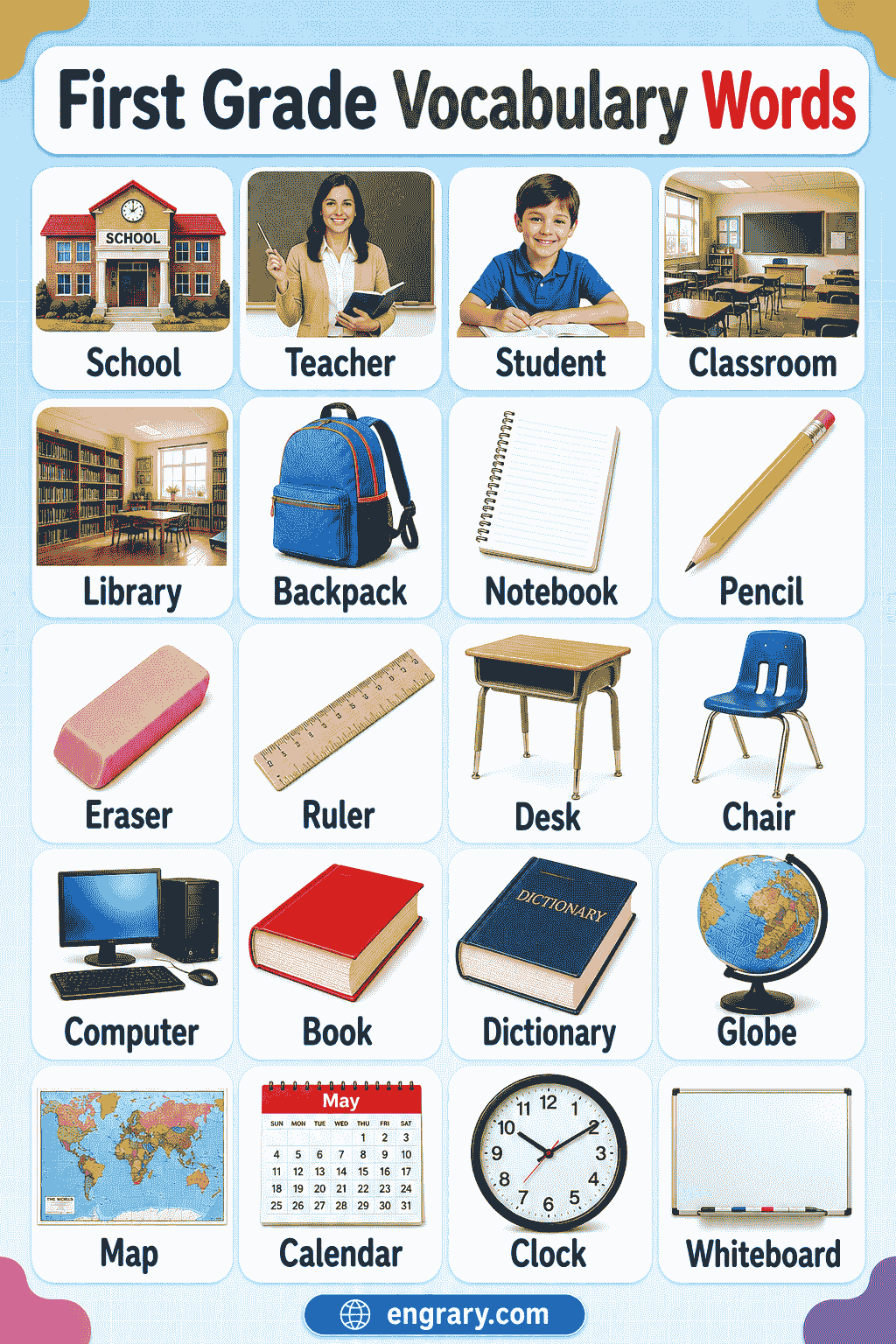 First Grade Vocabulary Words Every Student Should Know