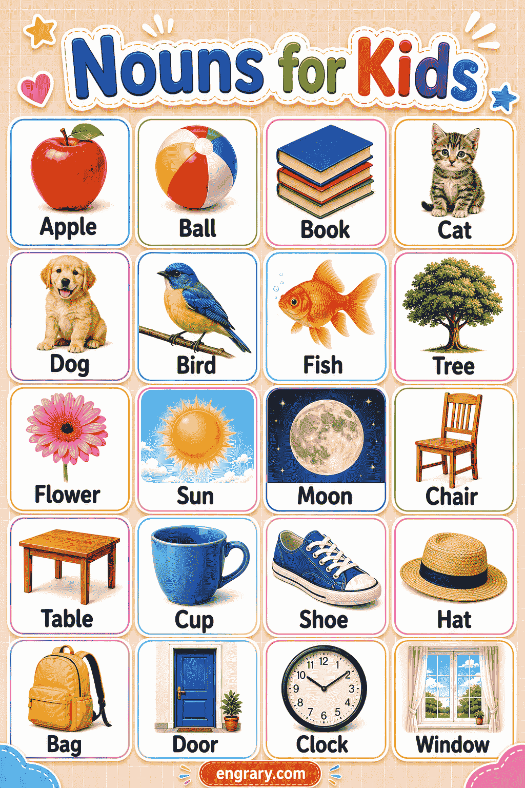 Nouns for Kids with Pictures and Meanings