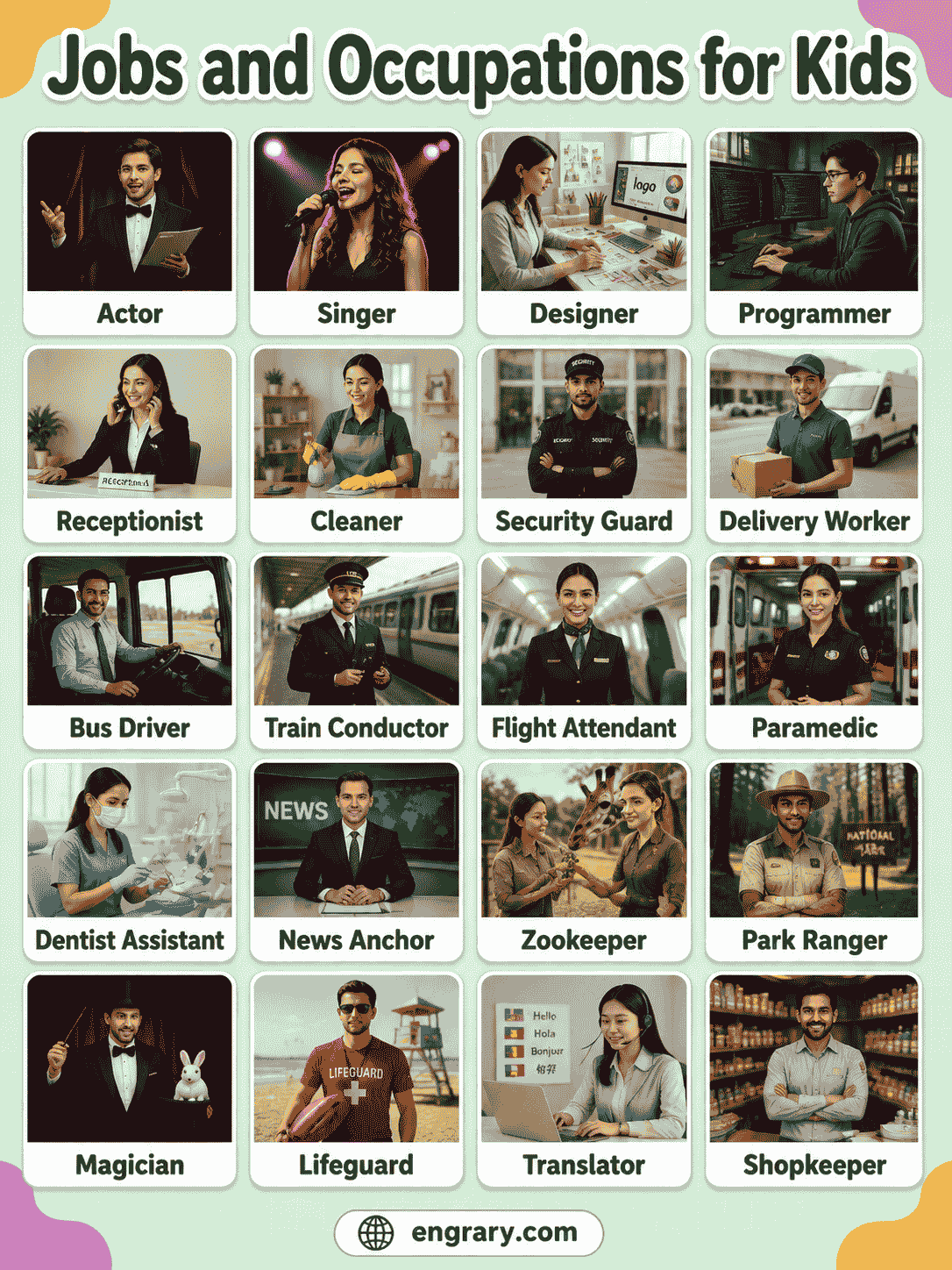 Occupations for Kids with Pictures