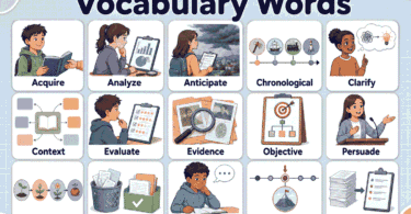 180 Sixth Grade Vocabulary Words with and Sentences