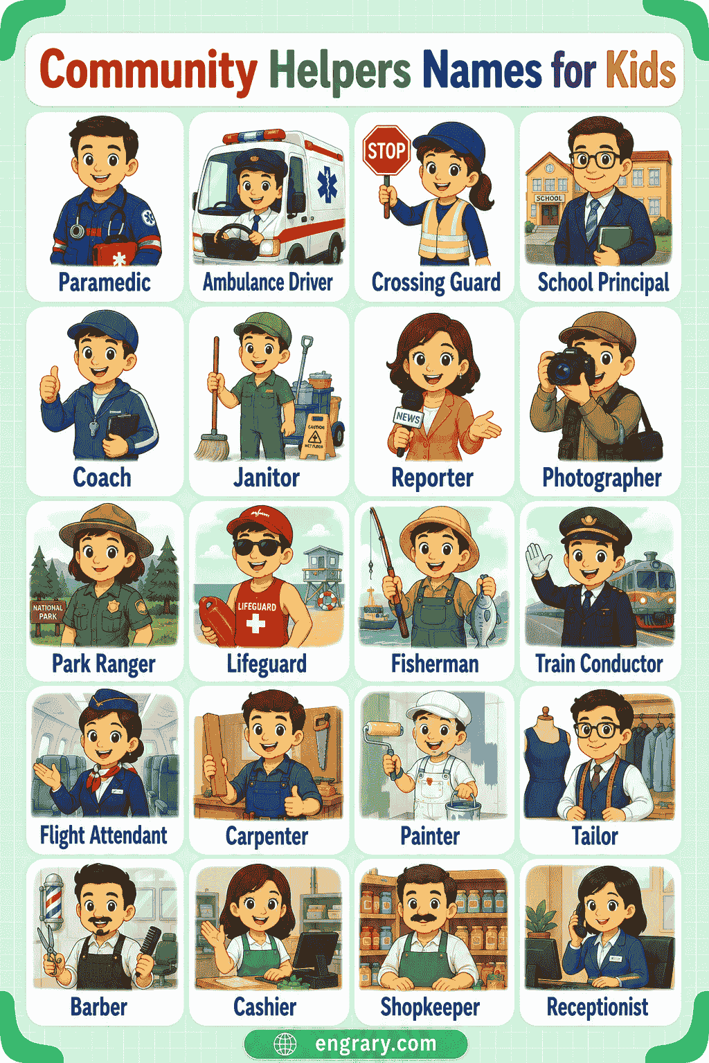50 Community Helper Names with Meanings and Pictures