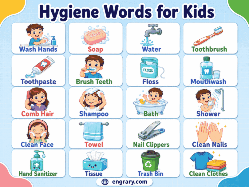 50+ Hygiene Words for Kids: Easy List with Pictures & Meanings