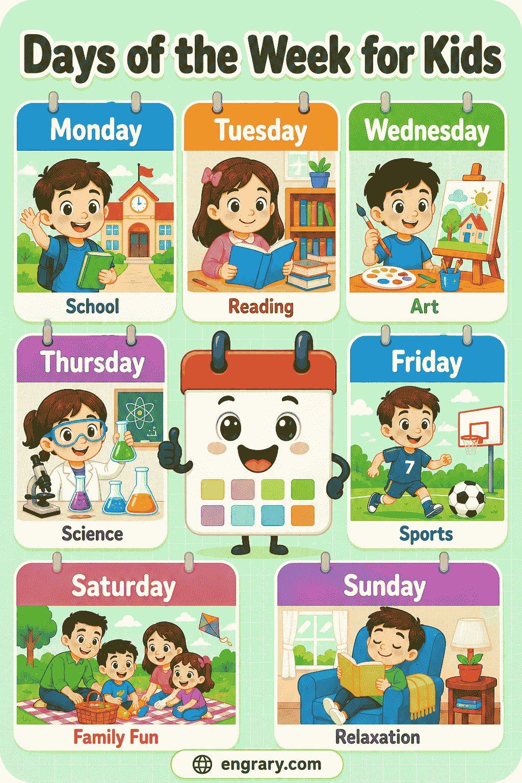 7 Days of the Week Chart for Kids