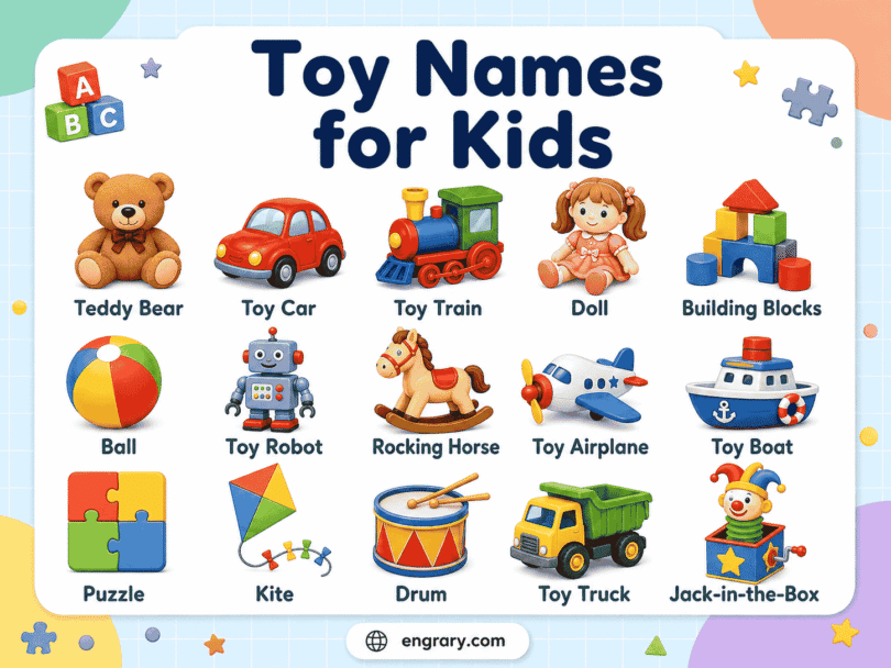 80 Common Toy Names for Kids with Uses and Pictures