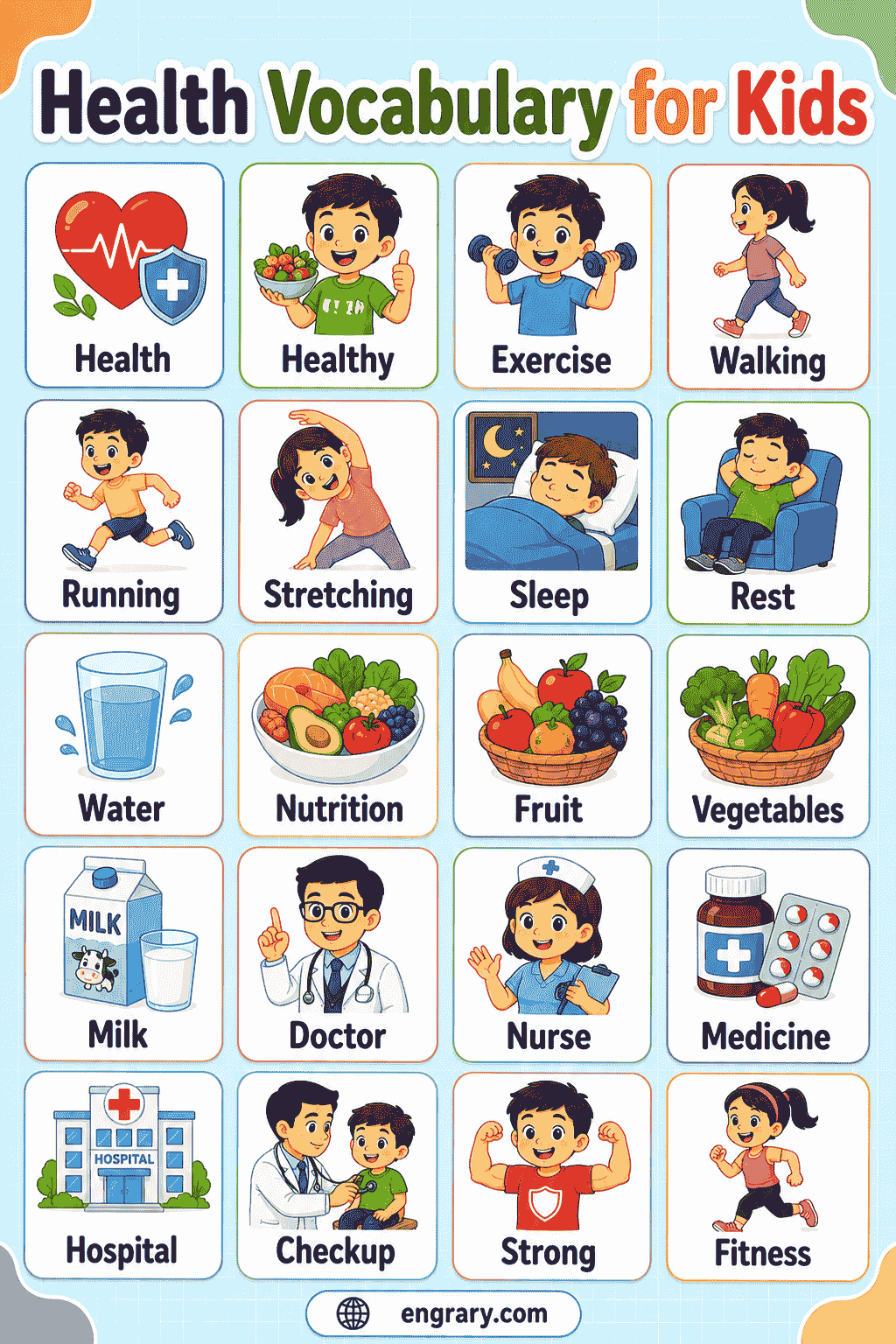 Common Health Words for Kids at Home and School