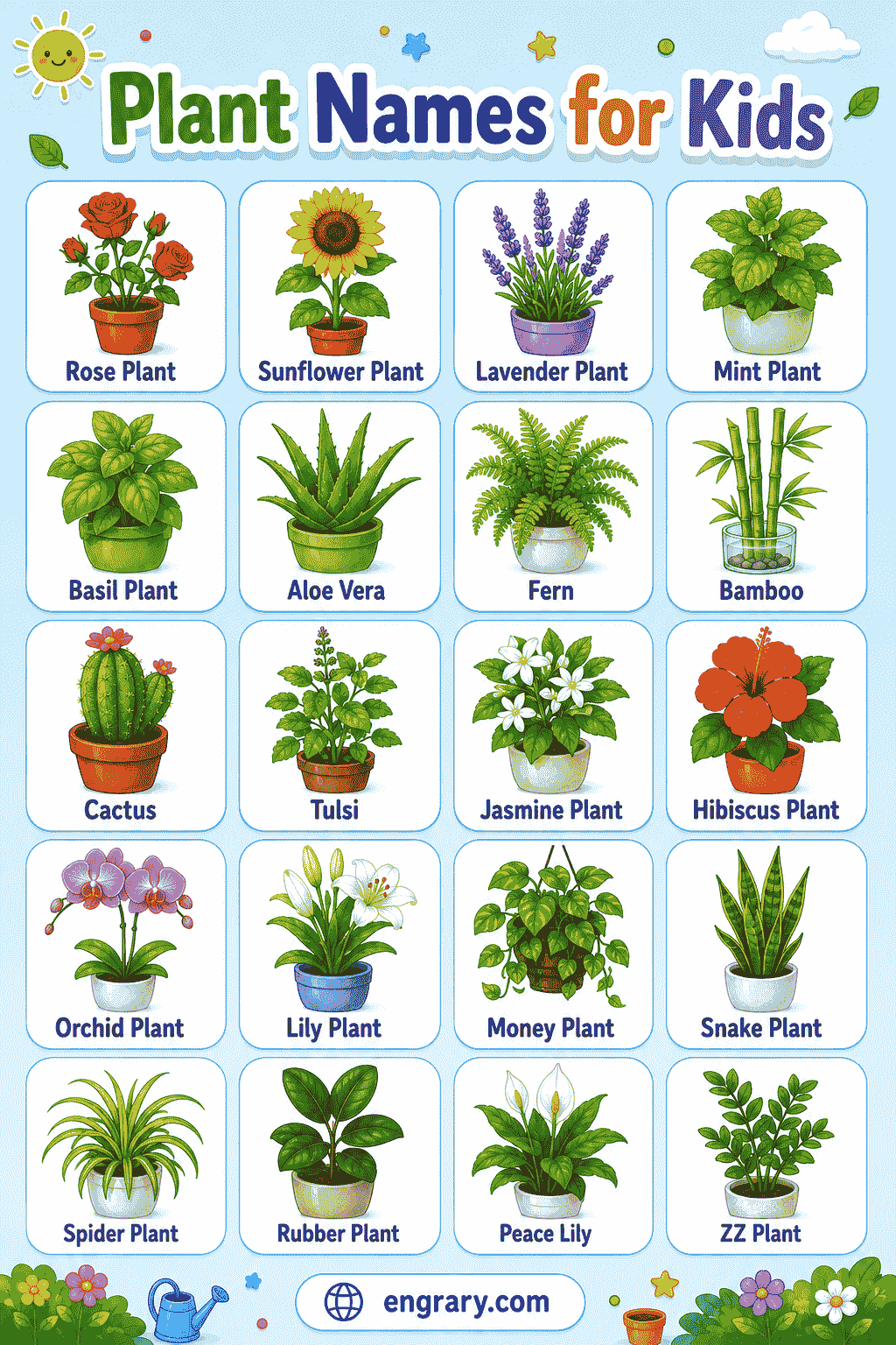 Common Plant Names for Kids to Learn Easily