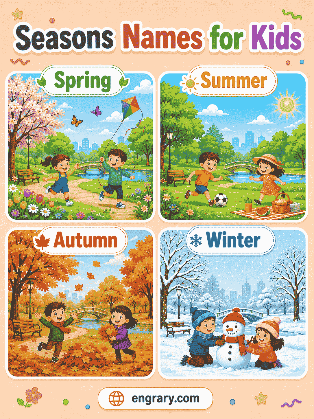 Easy Season Names Lesson for Kids