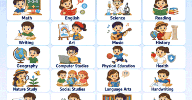 School Subjects Names for Kids: Easy List with Pictures