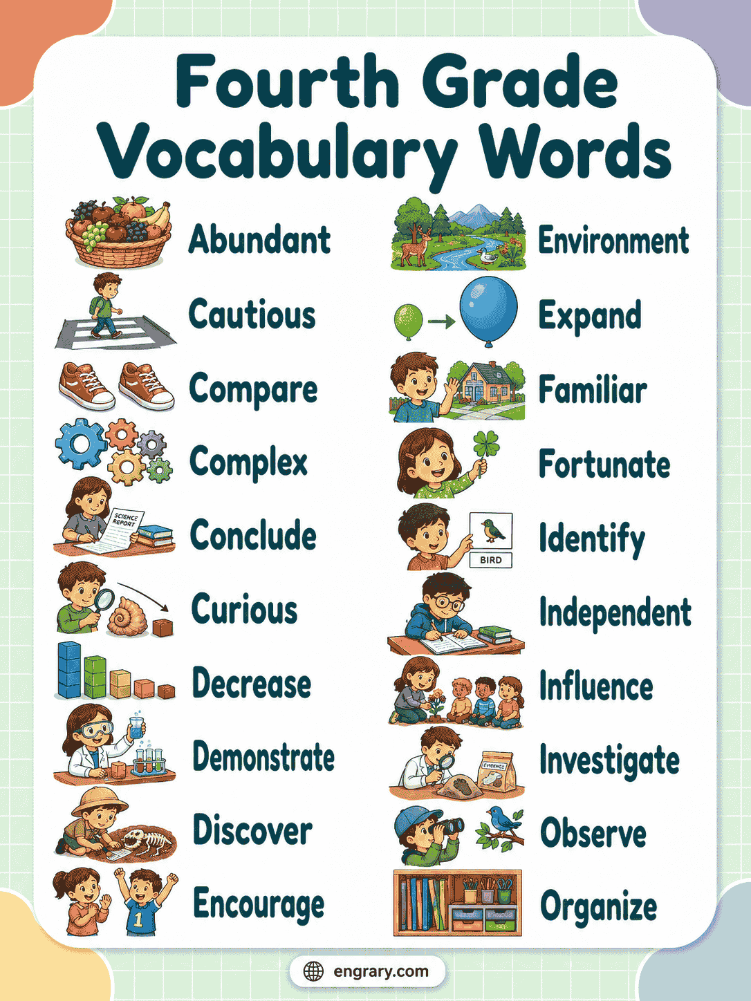 Useful Grade 4 Vocabulary Words for Reading and Writing