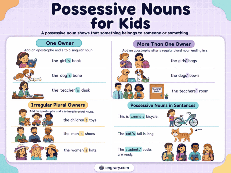 Possessive Nouns for Kids: Rules, Examples, and Practice