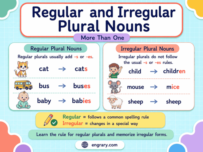 Regular and Irregular Plural Nouns: Rules and Examples