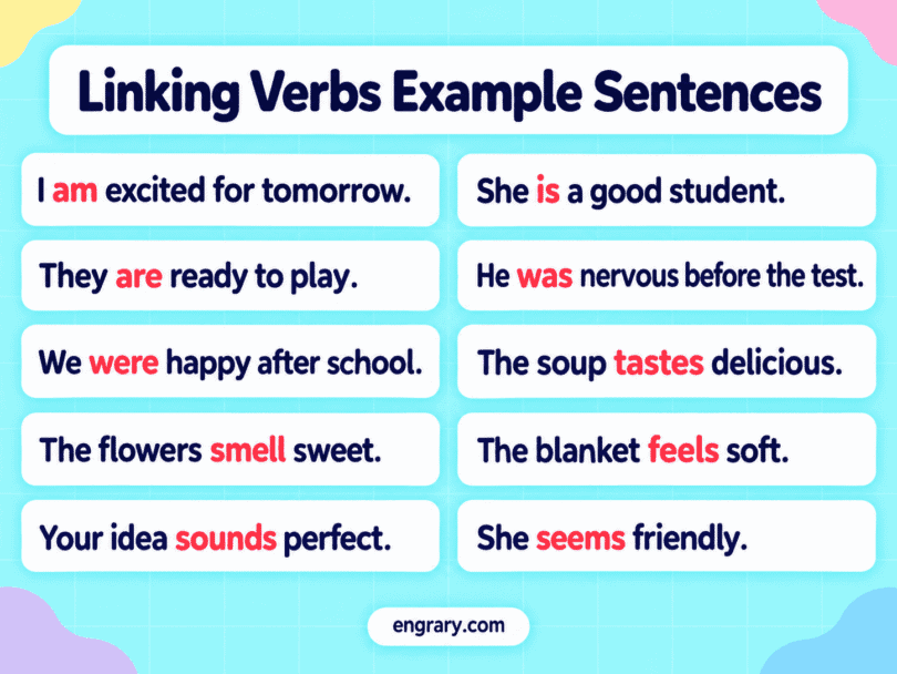 100+ Linking Verbs Examples Sentences in English