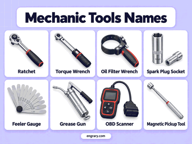 100 Useful Mechanic Tools With Pictures and Names
