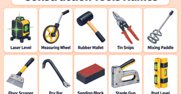 60+ Construction Tools List With Pictures and Uses