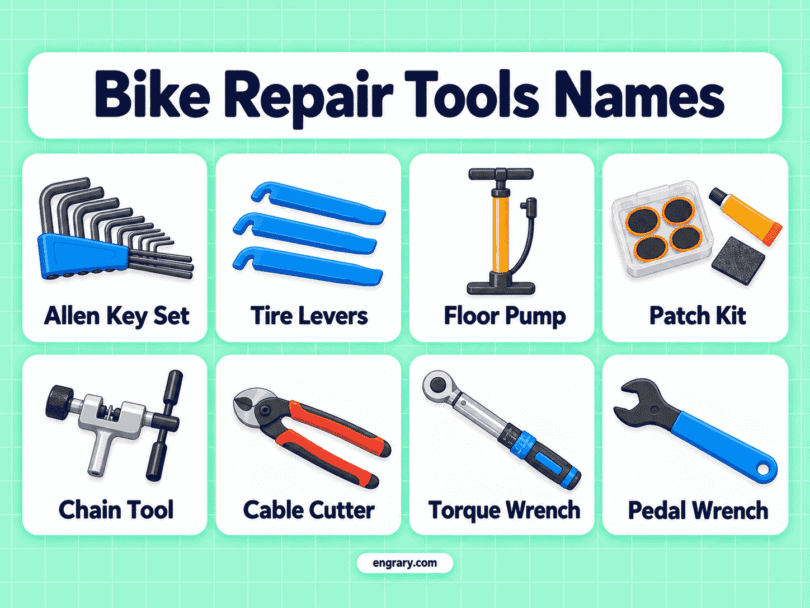 80 Bike Repair Tools Names With Pictures and Uses