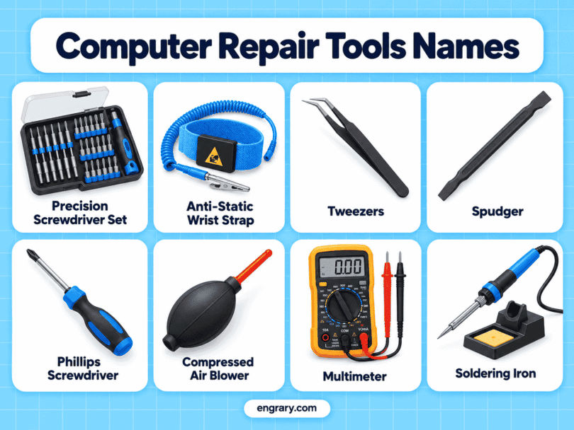 80+ Computer Repair Tools Names With Pictures and Uses