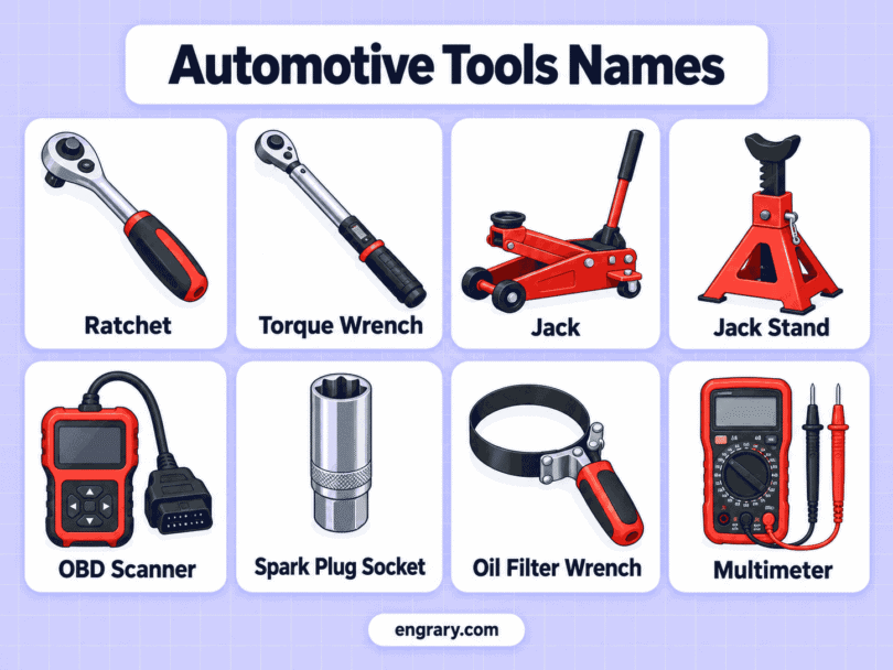 120 Automotive Tools Names in English With Pictures and Uses