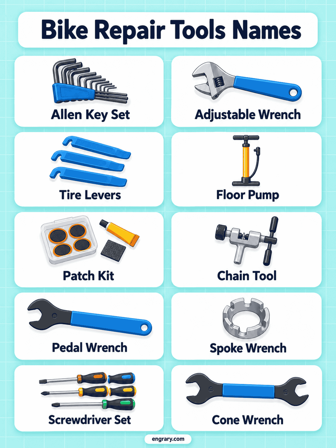 Common Bike Repair Tools Names With Pictures