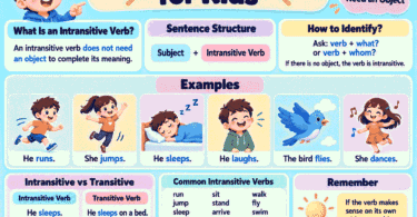 Intransitive Verbs for Kids: Meaning and Examples