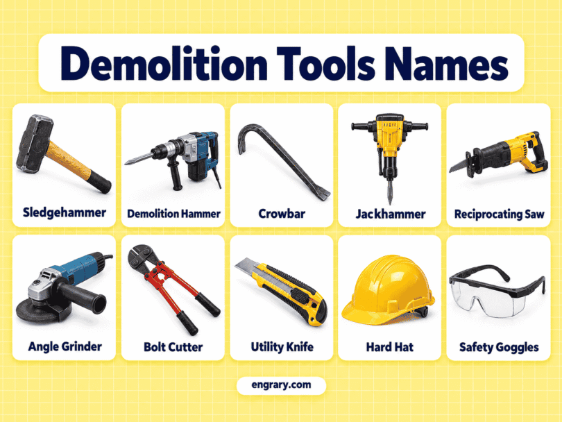 40+ Demolition Tools Names with Pictures and Uses