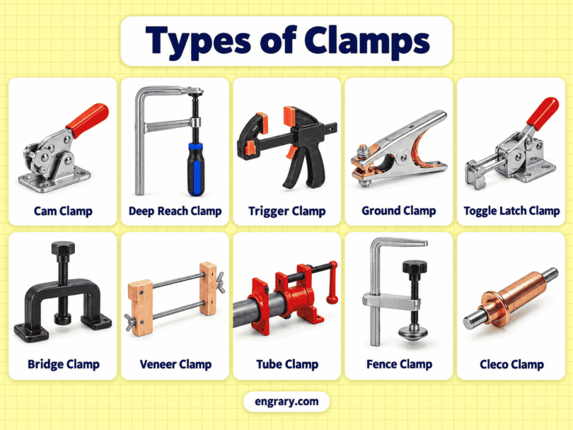 40 Types of Clamps with Pictures and Uses