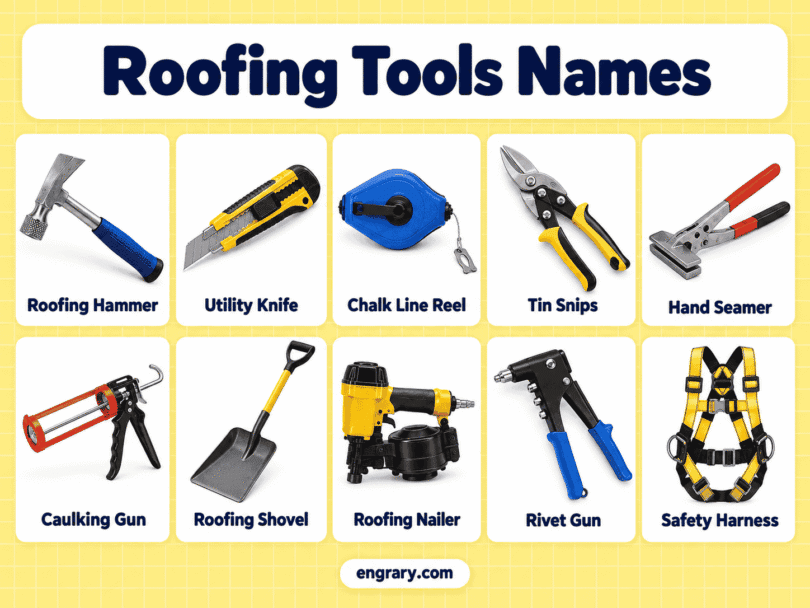 45 Roofing Tools Names with Pictures and Uses