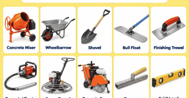 50+ Concrete Tools Names with Pictures and Uses