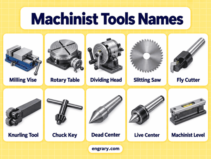 50+ Machinist Tools Names with Pictures and Uses