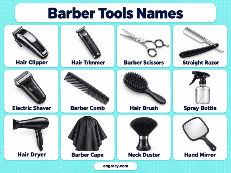 60 Barber Tools List with Names and Pictures - Engrary