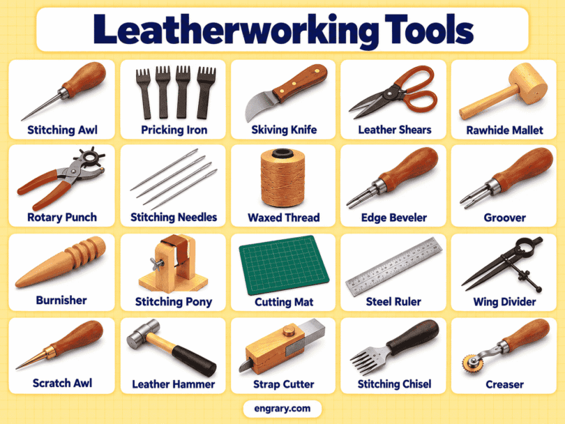60 Leatherworking Tools Names with Pictures and Uses
