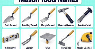 60+ Masonry Tools Names with Pictures and Uses