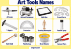 58 Art Tools List with Names, Pictures, and Uses